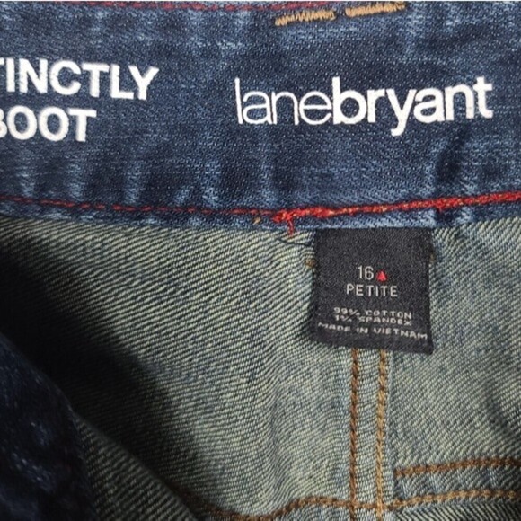 Lane Bryant Distinctly Boot Blue Jeans 16 Petite - Picture 6 of 7